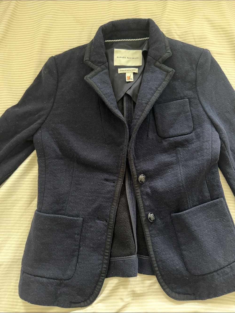 Banana Republic Women's Navy Wool Blazer